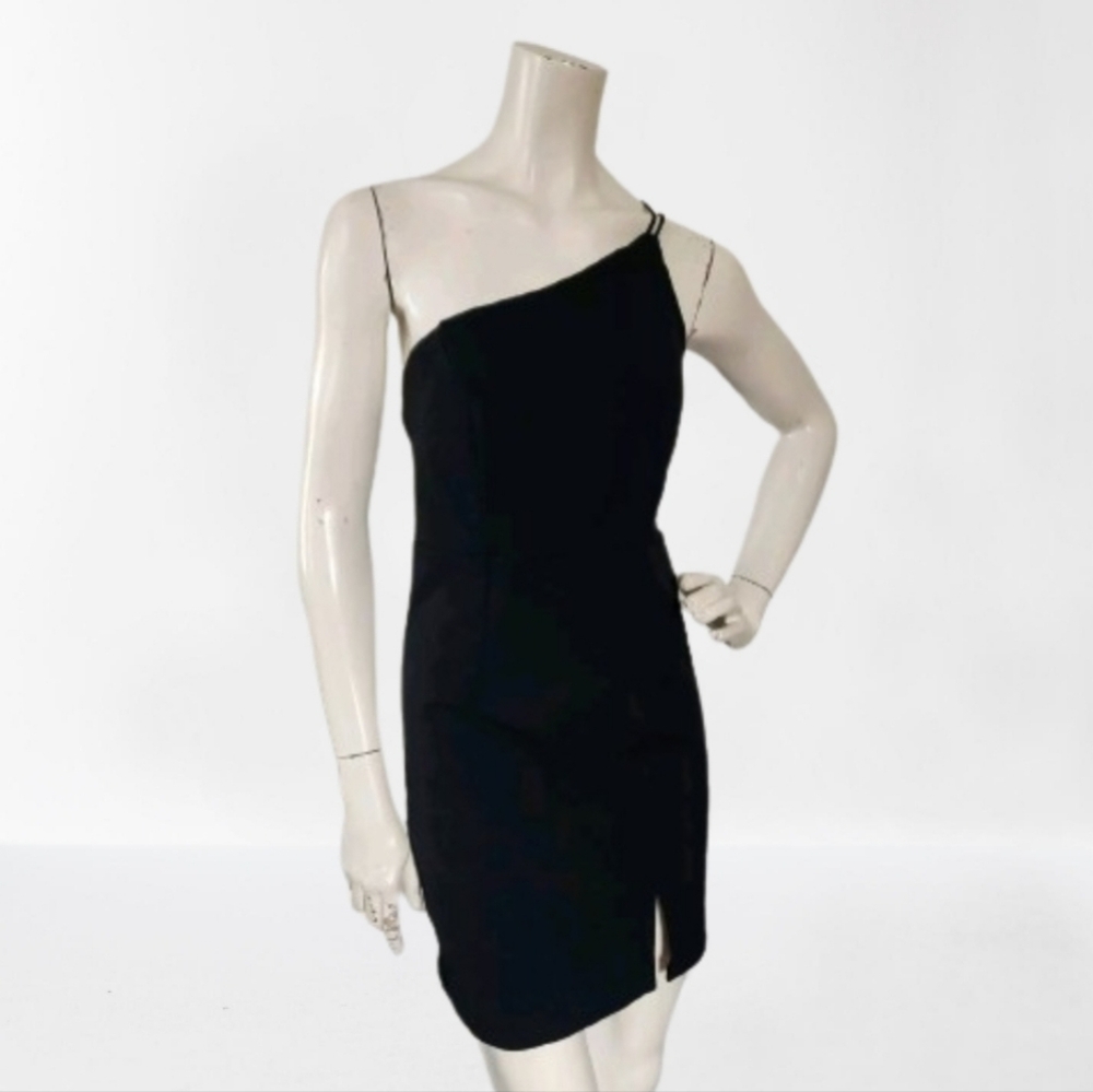 Lulu's Dress Womens S Black Show You Off One-Shoulder Bodycon Mini
